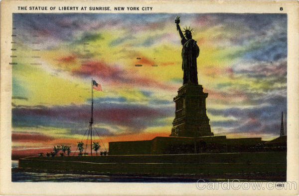 The Statue of Liberty at Sunrise New York City