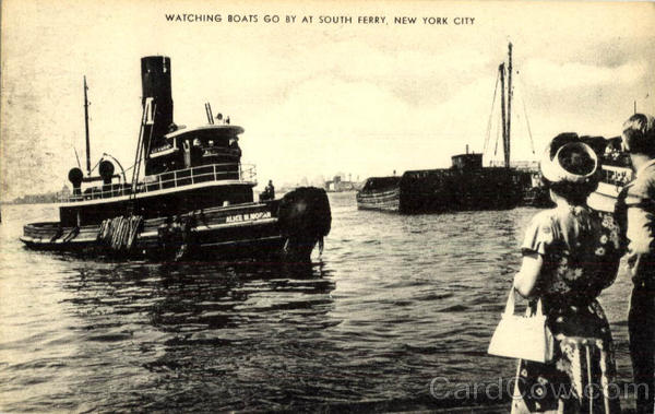 Watching Boats go by at South Ferry New York City