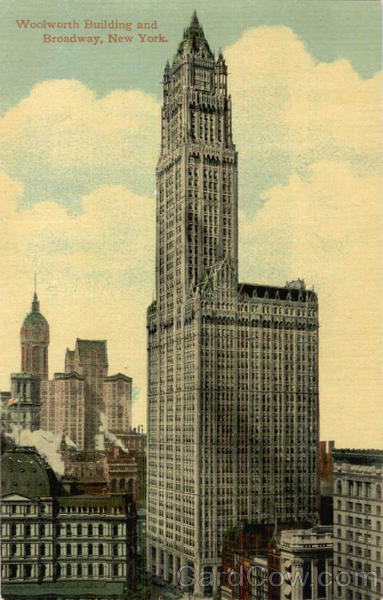 Woolworth Building and Broadway New York City