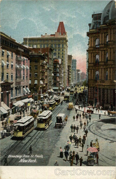 Broadway from St. Pauls New York City
