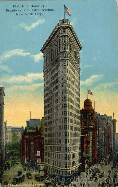 Flat Iron Building, Broadway and Fifth Avenue New York City