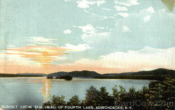 Sunset from the Head of Fourth Lake Adirondacks New York
