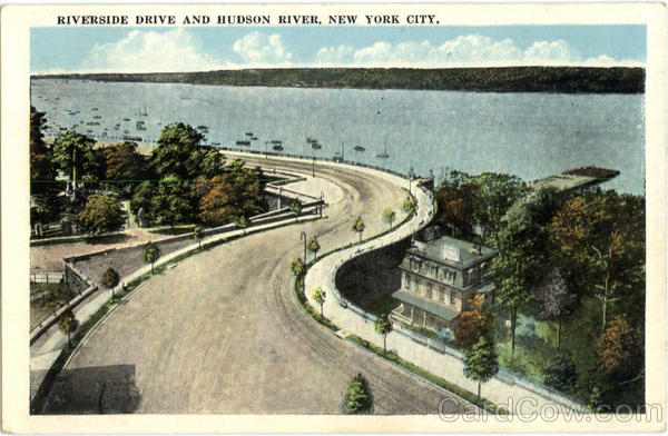 Riverside Drive and Hudson River New York City