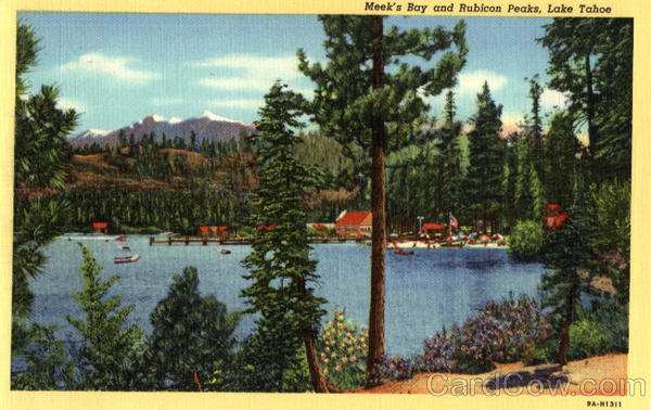 Meek's Bay and Rubicon Peaks Lake Tahoe California