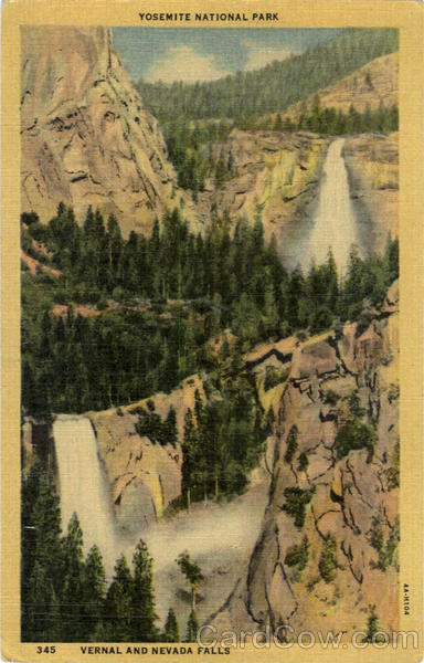 Vernal And Nevada Falls Yosemite National Park California