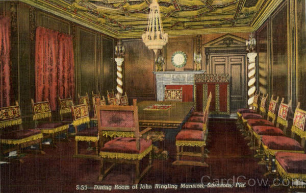 Dining room of John Ringling Mansion Sarasota Florida