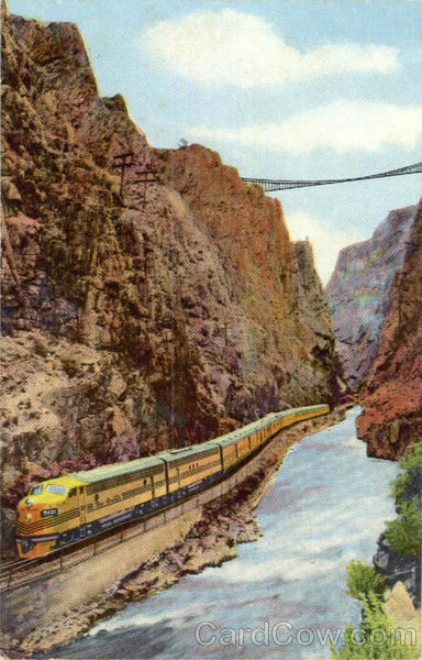 Streamline Train at the bottom of the Royal Gorge Railroad (Scenic)