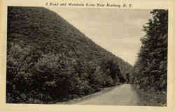 A Road and Mountain Scene Postcard