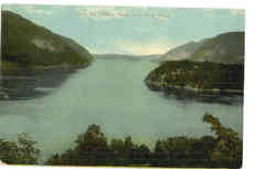 View up Hudson River Postcard