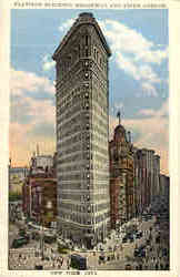 Flatiron Building, Broadway and Fifth Avenue Postcard
