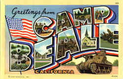 Greetings from Camp Beale - Large Letter Postcard
