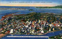 Air View of Downtown Oakland and Lake Merritt Postcard