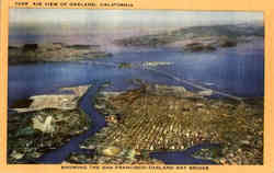 Air View of Oakland Postcard