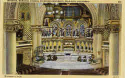 Interior, Memorial Church,Stanford University Postcard