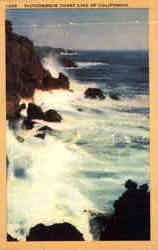 Picturesque Coast Line of California Postcard