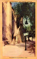 The Stairway. San Gabriel Mission Postcard