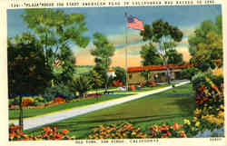 Plaza Where the First American Flag in California was raised in 1846, Old Town Postcard
