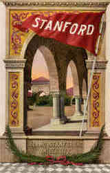 Stanford University Banner Postcard