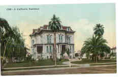 A California Residence Postcard