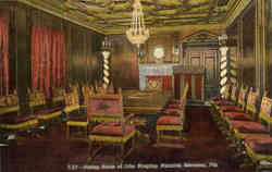 Dining room of John Ringling Mansion Postcard