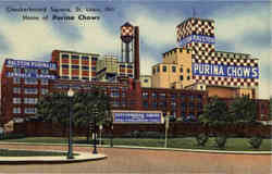 Checkerboard Square Home of Purina Chows Postcard