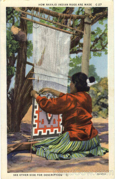 How Navajo Indian Rugs Are Made Native Americana