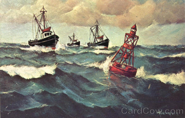 Fishing trawlers headinginto port Boats, Ships