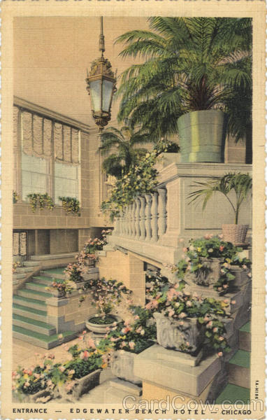 Entrance Edgewater Beach Hotel Chicago Illinois