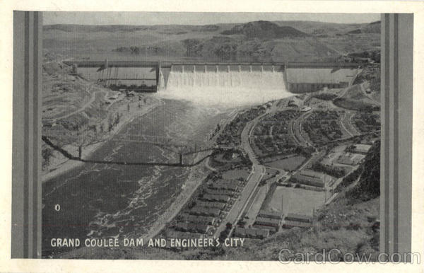 Grand Coulee Dam And Enginee's City Washington