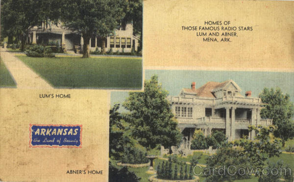 Homes Of Those Famous Radio Stars Lum And Abner Mena Arkansas