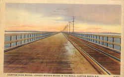 Hampton River Bridge Hampton Beach, NH Postcard Postcard