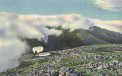 Famous Cog Railway Ascending Mt. Washington Postcard