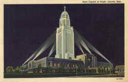 State Capitol At Night Postcard