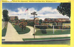 Memory Lane World War Memorial, Atlantic and Burk Ave. Postcard
