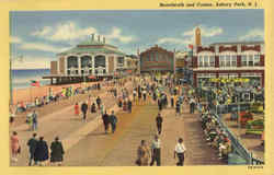 Boardwalk And Casino Asbury Park, NJ Postcard 