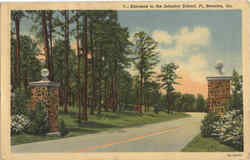 Entrance To The Infantry School Fort Benning, GA Postcard Postcard