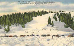 Skiing At Summit Of Berthoud Pass Colorado Postcard Postcard