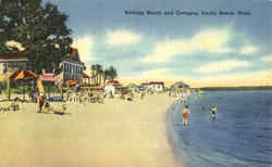 Bathing Beach And Cottages Postcard