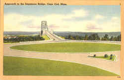 Approach To The Sagamore Bridge Cape Cod, MA Postcard Postcard