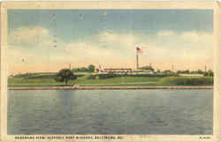 Panorama View Historic Fort McHenry Postcard