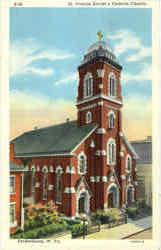 St. Francis Xavier's Catholic Church Parkersburg, WV Postcard Postcard