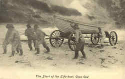 The Start Of The Life-Boat Postcard