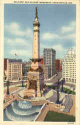 Soldiers And Sailors Monument Postcard