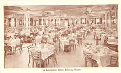 La Louisiane Main Dining Room Postcard