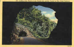 Looking From Mouth Of One Tunnel Into Another Tunnel Blue Ridge Parkway, NC Postcard Postcard