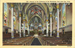 Interior Of the Cathedral Of The Madeleine Postcard