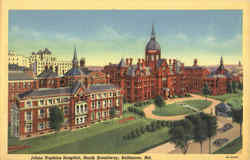 Johns Hopkins Hospital, North Broadway Postcard
