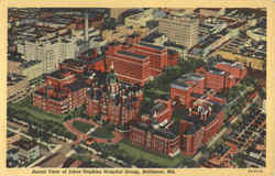 Aerial View Of Johns Hopkins Hospital Group Postcard