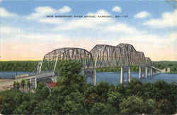New Mississippi River Bridge Hannibal, MO Postcard Postcard
