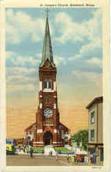 St. Joseph's Church Biddeford, ME Postcard Postcard